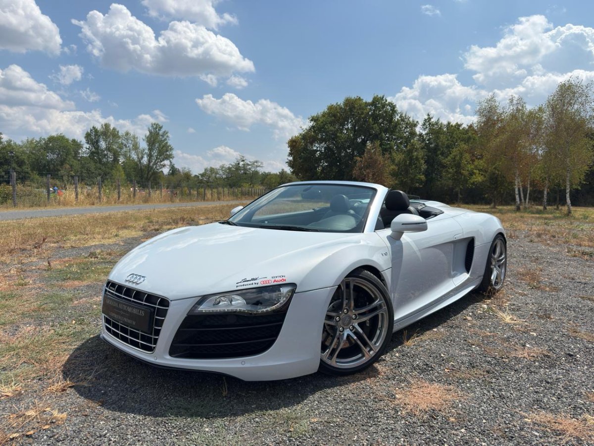 Audi R8 Spyder V10 5.2 577 ch Quattro gris - Armada Automobiles Pithiviers